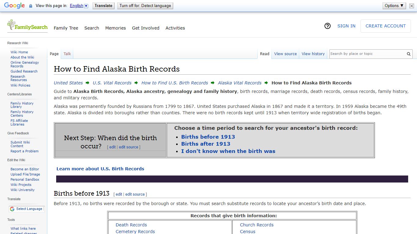 How to Find Alaska Birth Records • FamilySearch